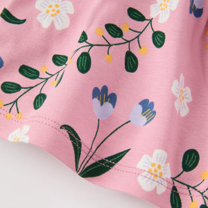 Floral Print Organic Cotton Baby Dress from the Polarn O. Pyret baby collection. Nordic kids clothes made from sustainable sources.