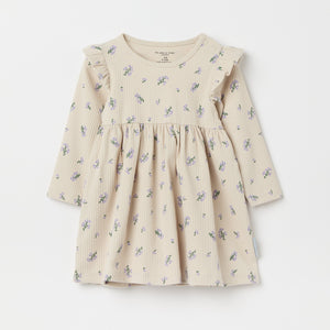 Ribbed Floral Print Baby Dress from the Polarn O. Pyret baby collection. The best ethical kids clothes