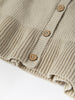 Beige Cotton Frilled Baby Cardigan from the Polarn O. Pyret baby collection. The best ethical kids clothes