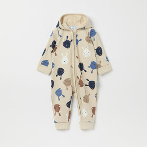 Bunny Print Baby All-in-one from the Polarn O. Pyret baby collection. Ethically produced kids clothing.