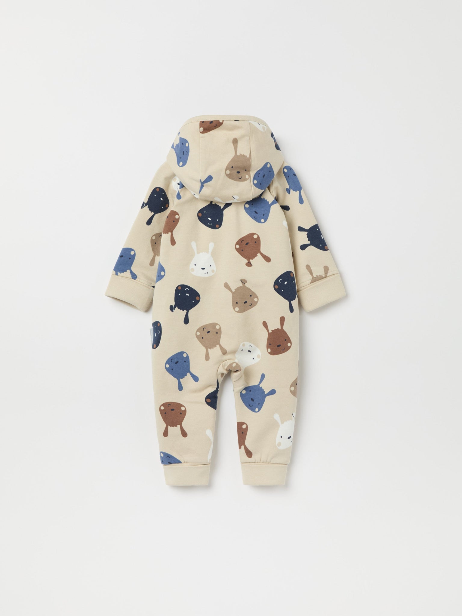 Bunny Print Baby All-in-one from the Polarn O. Pyret baby collection. Ethically produced kids clothing.