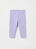 Purple Organic Cotton Baby Leggings from the Polarn O. Pyret baby collection. Ethically produced kids clothing.