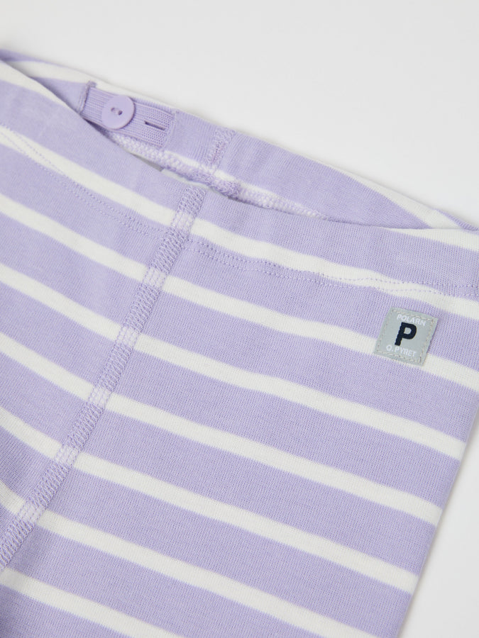 Striped Baby Leggings from the Polarn O. Pyret baby collection. Nordic kids clothes made from sustainable sources.