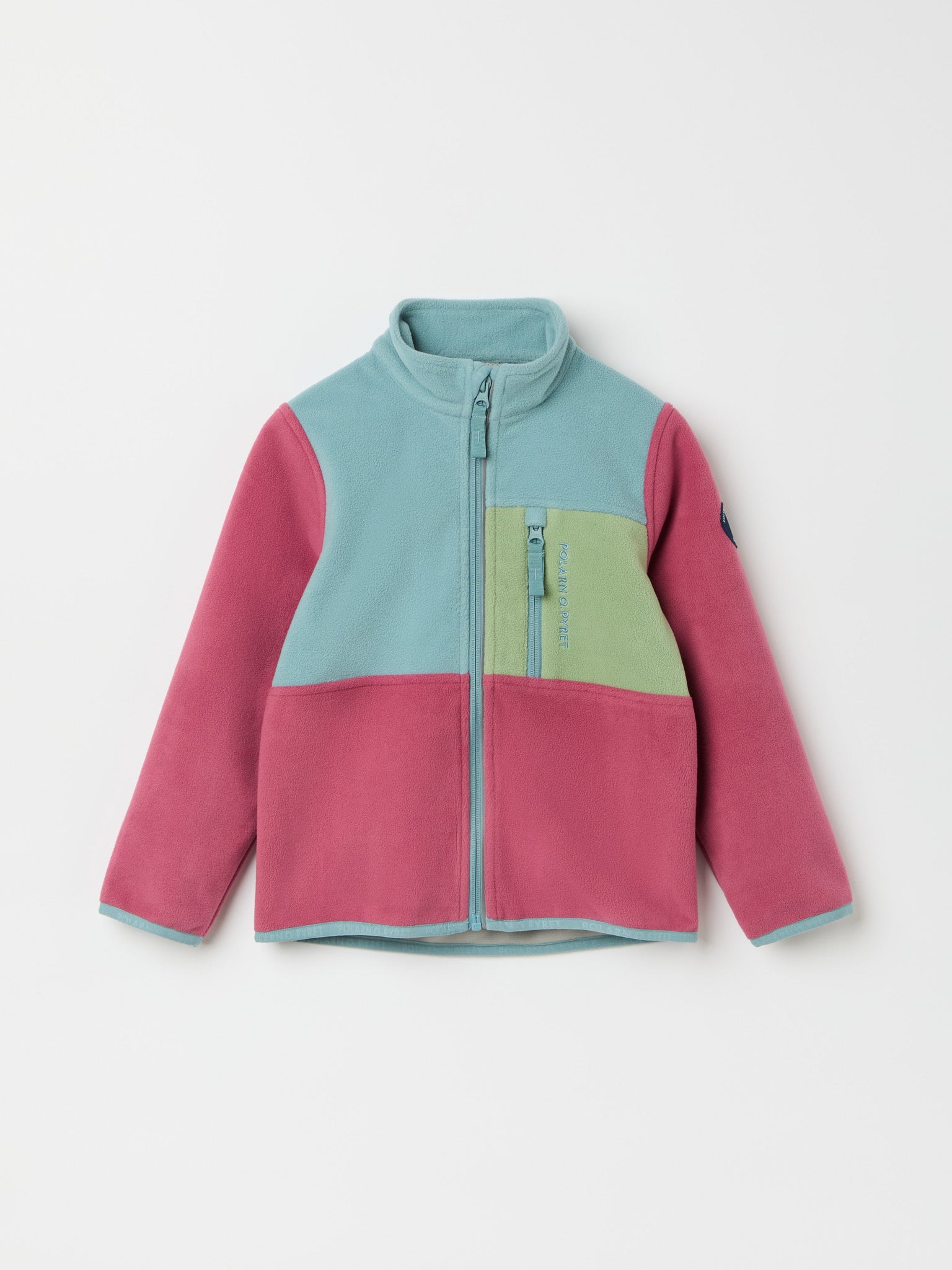 Pink Recycled Fleece Jacket from the Polarn O. Pyret kidswear collection. Quality kids clothing made to last.