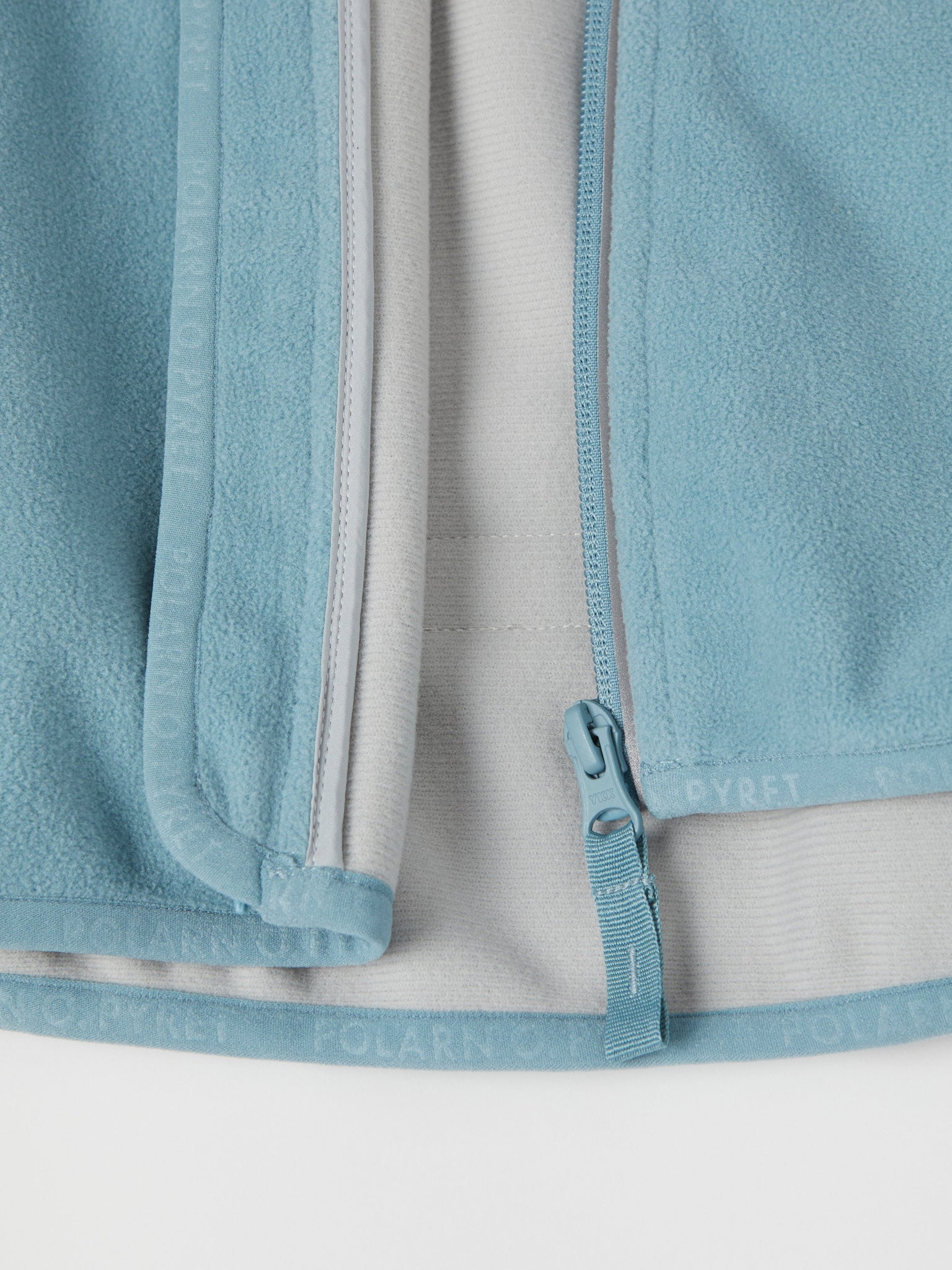 Blue Recycled Fleece Gillet from the Polarn O. Pyret kidswear collection. Made using ethically sourced materials.