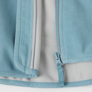 Blue Recycled Fleece Gillet from the Polarn O. Pyret kidswear collection. Made using ethically sourced materials.