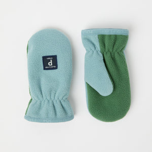 Recycled Blue Fleece kids Mittens from the Polarn O. Pyret kidswear collection. Made using ethically sourced materials.