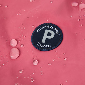 Pink Recycled Kids Puddle Suit from the Polarn O. Pyret kidswear collection. Ethically produced kids outerwear.