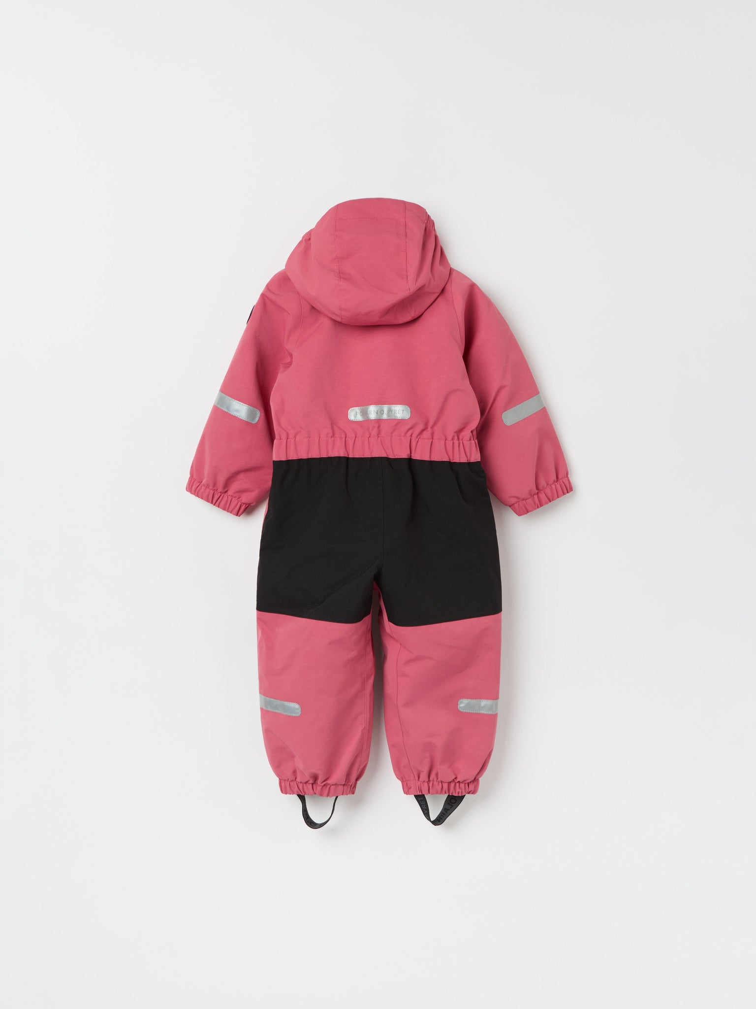 Pink Recycled Kids Puddle Suit from the Polarn O. Pyret kidswear collection. Ethically produced kids outerwear.