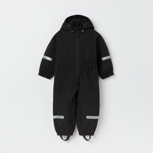 Black Recycled Kids Puddle Suit from the Polarn O. Pyret kidswear collection. Ethically produced kids outerwear.