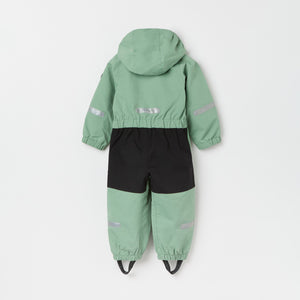 Green Recycled Kids Puddle Suit from the Polarn O. Pyret kidswear collection. Made using ethically sourced materials.