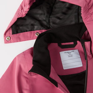 Pink Recycled Kids Puddle Suit from the Polarn O. Pyret kidswear collection. The best ethical kids outerwear.