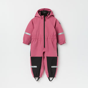 Pink Recycled Kids Puddle Suit from the Polarn O. Pyret kidswear collection. The best ethical kids outerwear.