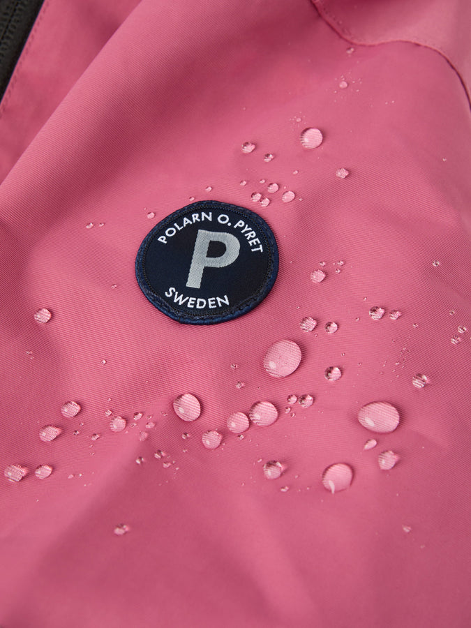 Pink Recycled Kids Puddle Suit from the Polarn O. Pyret kidswear collection. The best ethical kids outerwear.