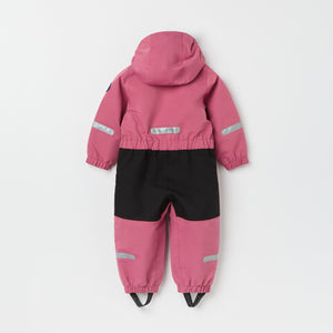 Pink Recycled Kids Puddle Suit from the Polarn O. Pyret kidswear collection. The best ethical kids outerwear.