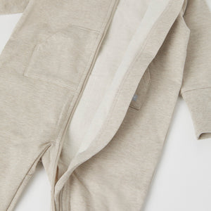 Beige Organic Cotton Sweatshirt Baby All-in-one from the Polarn O. Pyret baby collection. The best ethical kids clothes