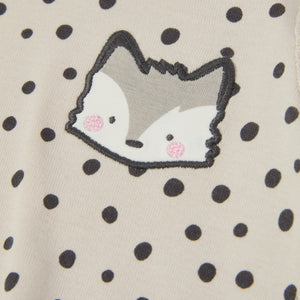 Ribbed Fox Appliqué Organic Babygrow from the Polarn O. Pyret baby collection. The best ethical kids clothes