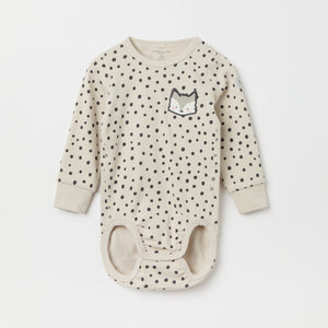 Ribbed Fox Appliqué Organic Babygrow from the Polarn O. Pyret baby collection. The best ethical kids clothes