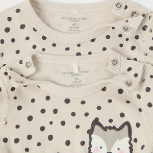 Ribbed Fox Appliqué Organic Babygrow from the Polarn O. Pyret baby collection. The best ethical kids clothes