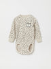 Ribbed Fox Appliqué Organic Babygrow from the Polarn O. Pyret baby collection. The best ethical kids clothes