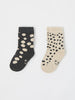 Two Pack Organic Kids Socks from the Polarn O. Pyret kidswear collection. Nordic kids clothes made from sustainable sources.