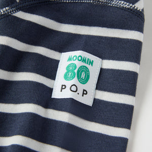 Striped Moomin Appliqué Babygrow from the Polarn O. Pyret baby collection. Nordic kids clothes made from sustainable sources.