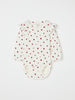 Organic Cotton Heart Print Babygrow from the Polarn O. Pyret baby collection. Ethically produced kids clothing.