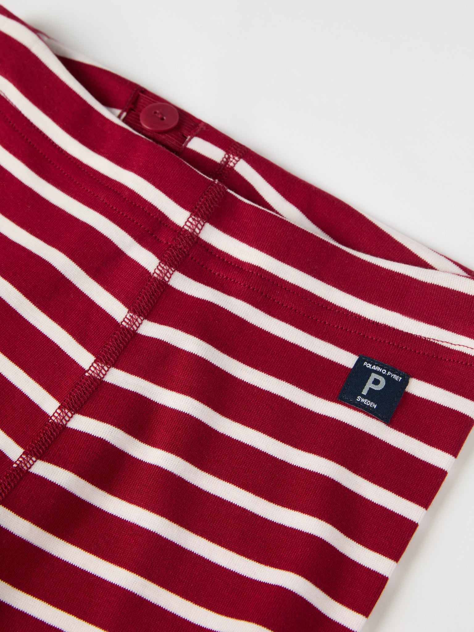 Organic Cotton Red Striped Kids Top from the Polarn O. Pyret kidswear collection. Ethically produced kids clothing.