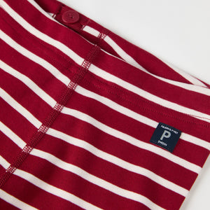 Organic Cotton Red Striped Kids Top from the Polarn O. Pyret kidswear collection. Ethically produced kids clothing.