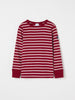 Organic Cotton Red Striped Kids Top from the Polarn O. Pyret kidswear collection. Ethically produced kids clothing.