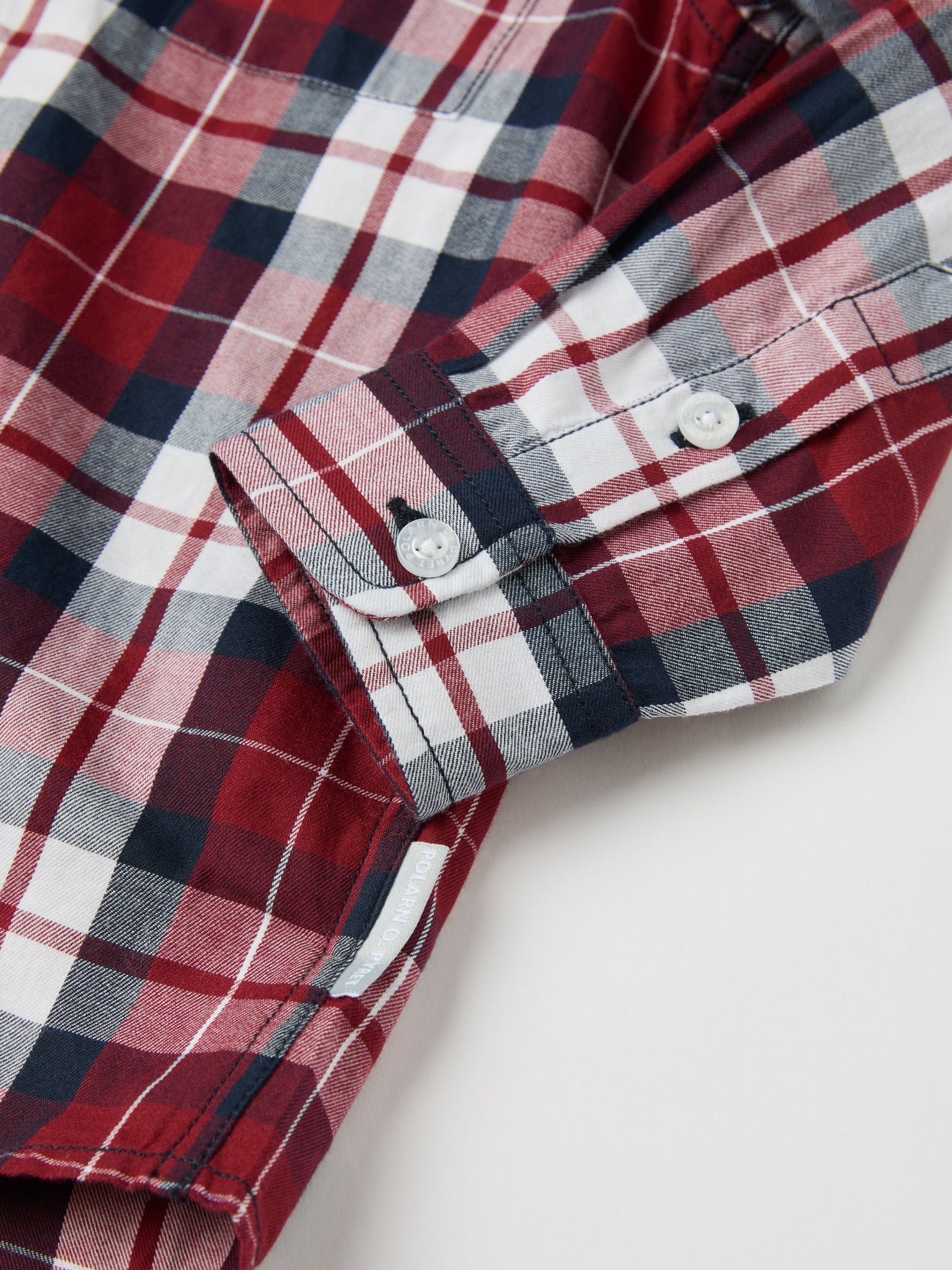 Checked Organic Cotton Baby Shirt from the Polarn O. Pyret baby collection. Nordic kids clothes made from sustainable sources.