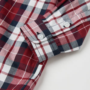 Checked Organic Cotton Baby Shirt from the Polarn O. Pyret baby collection. Nordic kids clothes made from sustainable sources.