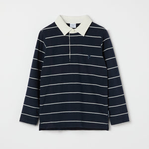 Striped Kids Rugby Shirt from the Polarn O. Pyret kidswear collection. Ethically produced kids clothing.