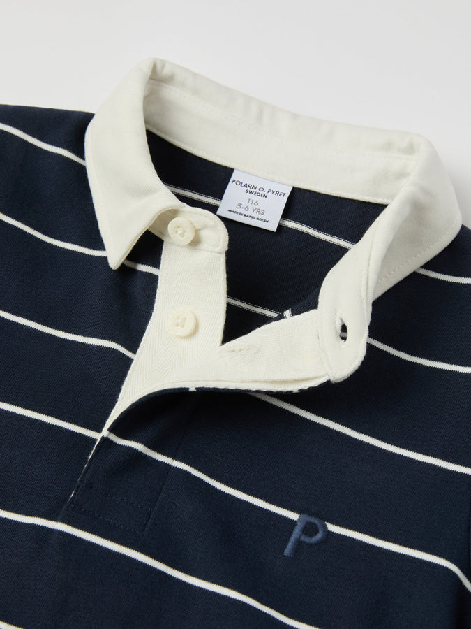 Striped Kids Rugby Shirt from the Polarn O. Pyret kidswear collection. Ethically produced kids clothing.