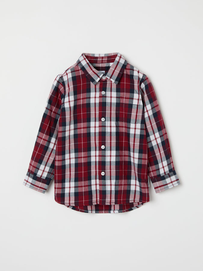 Checked Organic Cotton Baby Shirt from the Polarn O. Pyret baby collection. Ethically produced kids clothing.