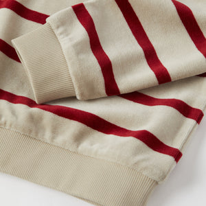 Red Striped Velour Top from the Polarn O. Pyret kidswear collection. Nordic kids clothes made from sustainable sources.