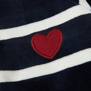 Blue Striped Velour Baby Top from the Polarn O. Pyret baby collection. Nordic kids clothes made from sustainable sources.