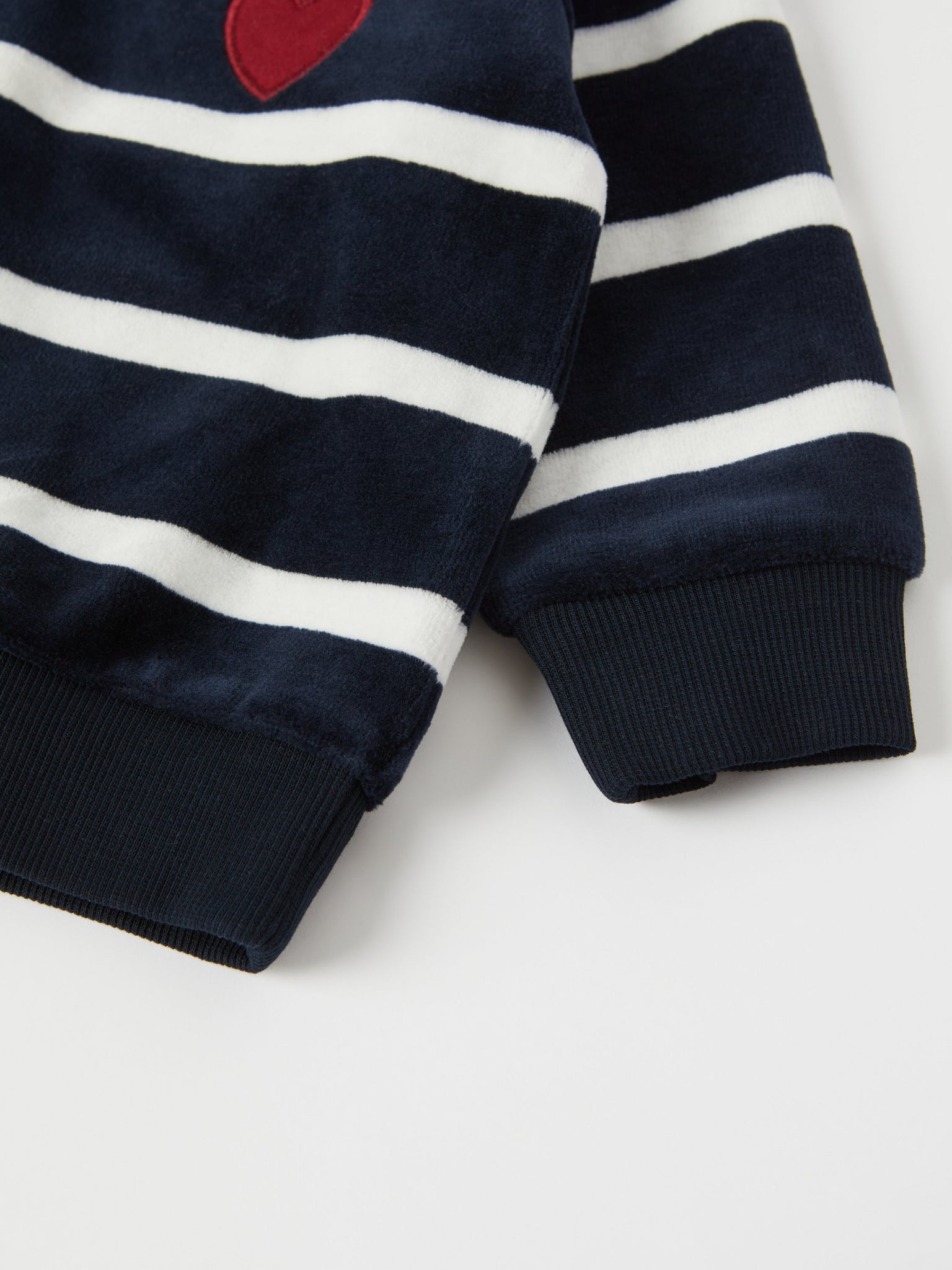 Blue Striped Velour Baby Top from the Polarn O. Pyret baby collection. Nordic kids clothes made from sustainable sources.