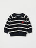 Blue Striped Velour Baby Top from the Polarn O. Pyret baby collection. Nordic kids clothes made from sustainable sources.