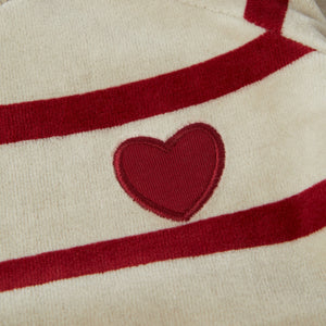 Red Striped Velour Baby Top from the Polarn O. Pyret baby collection. Ethically produced kids clothing.