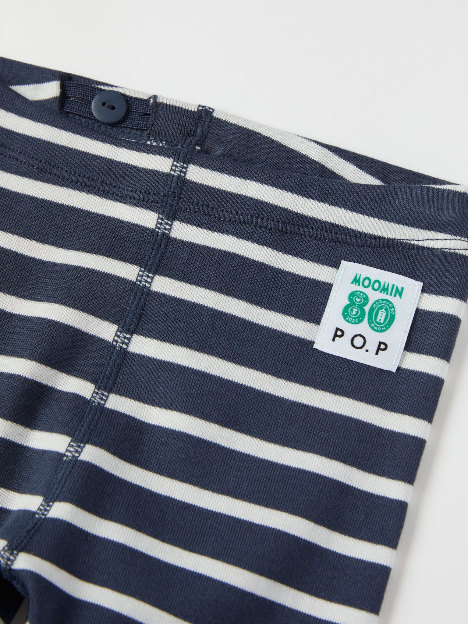 Striped Moomin Baby Leggings from the Polarn O. Pyret baby collection. Nordic kids clothes made from sustainable sources.