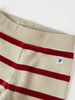 Red Striped Velour Baby Trousers from the Polarn O. Pyret baby collection. Ethically produced kids clothing.