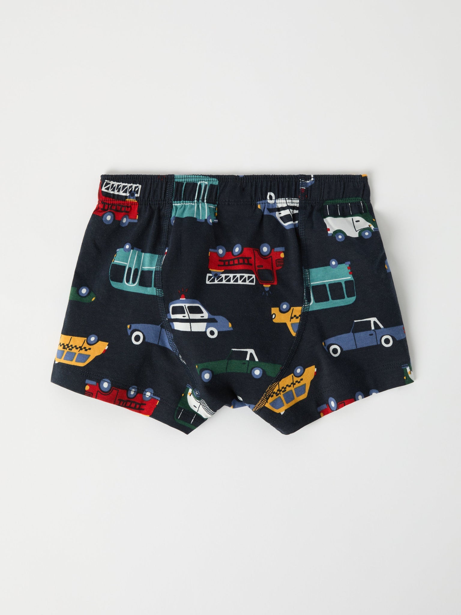 Organic Cotton Car Print Boys Boxers from the Polarn O. Pyret kidswear collection. Clothes made using sustainably sourced materials.