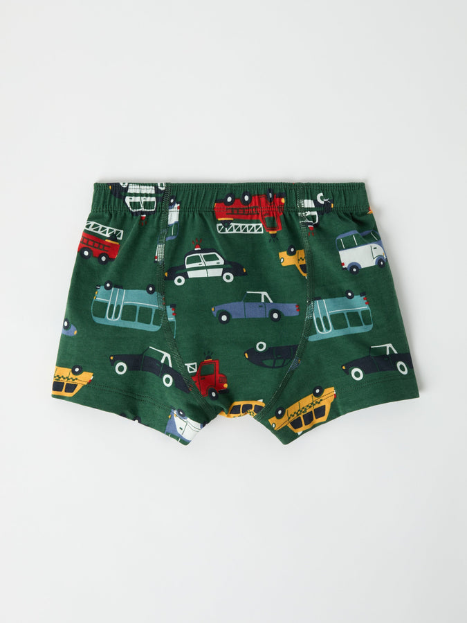 Organic Cotton Car Print Boys Boxers from the Polarn O. Pyret kidswear collection. Nordic kids clothes made from sustainable sources.