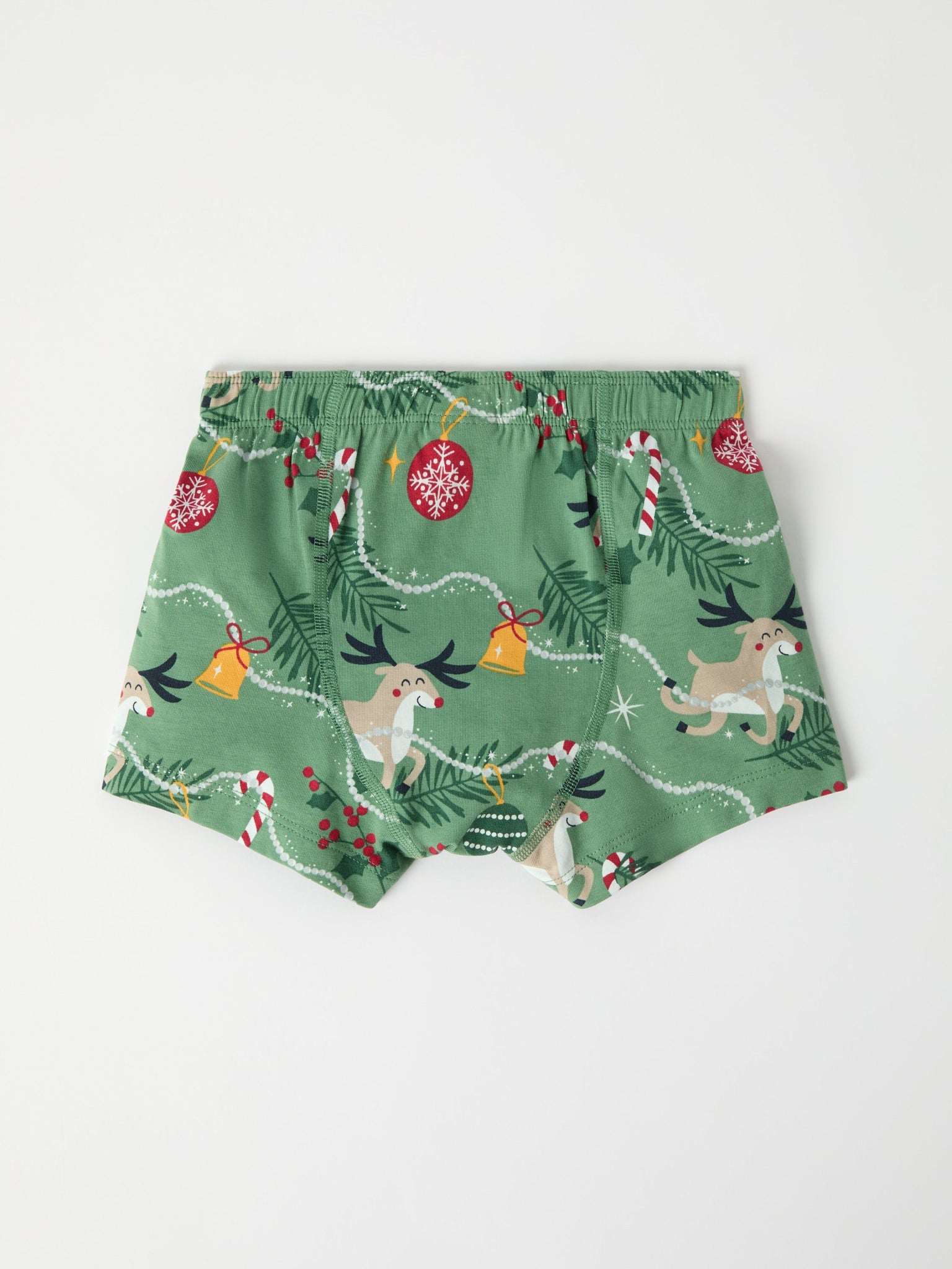 Christmas Reindeer Print Boys Boxers from the Polarn O. Pyret kidswear collection. Clothes made using sustainably sourced materials.