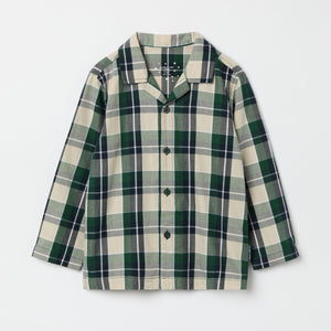 Checked Kids Pyjamas from the Polarn O. Pyret kidswear collection. Nordic kids clothes made from sustainable sources.