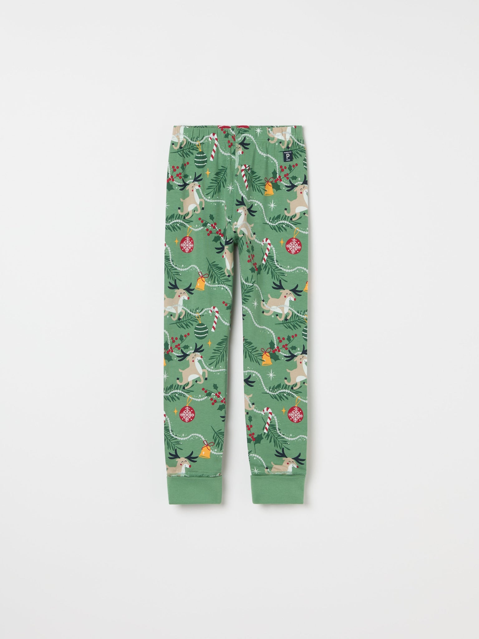 Reindeer Print Kids Pyjamas from the Polarn O. Pyret kidswear collection. Clothes made using sustainably sourced materials.