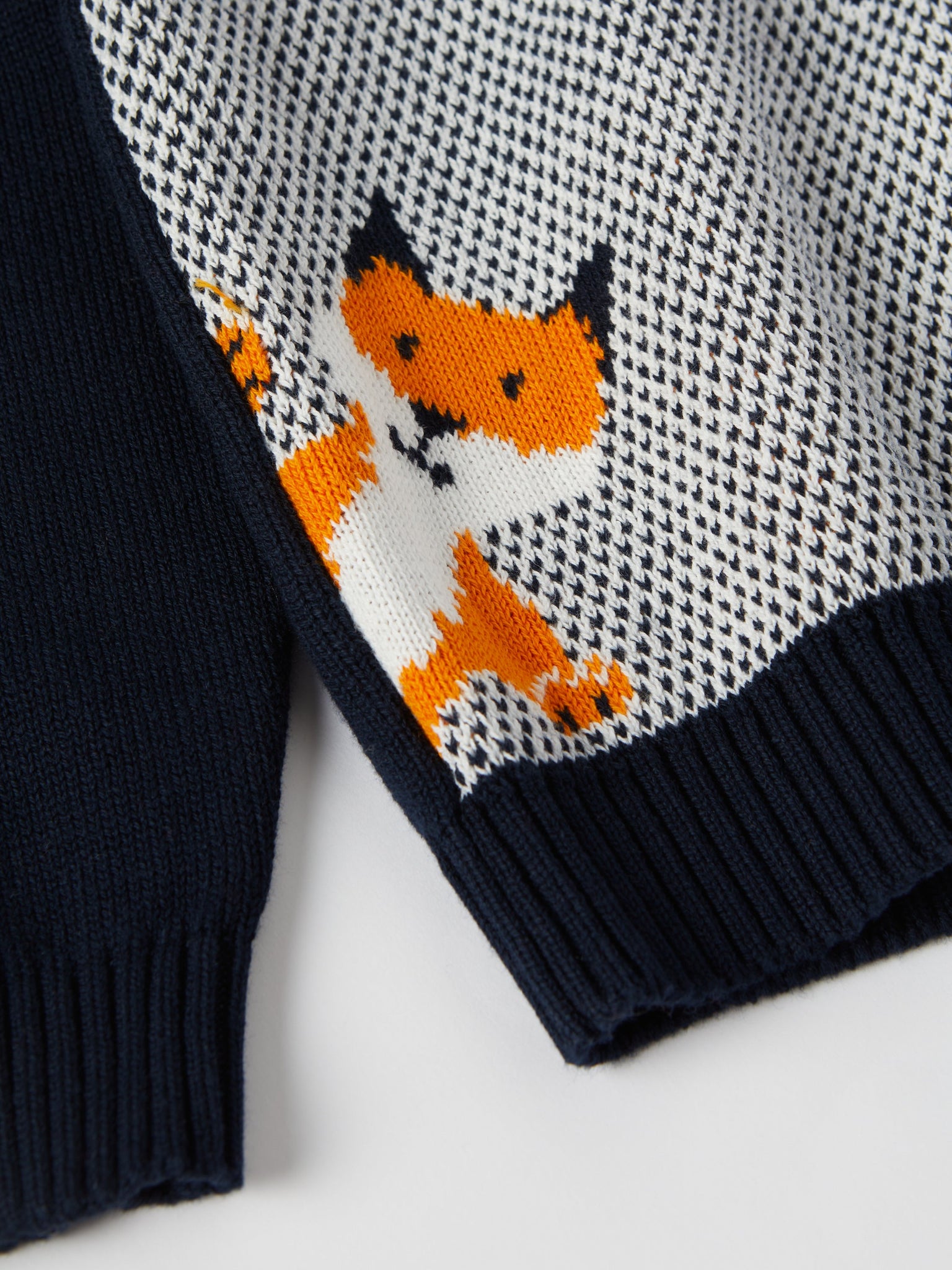 Friendly Kids Fox Jumper from the Polarn O. Pyret kidswear collection. Ethically produced kids clothing.