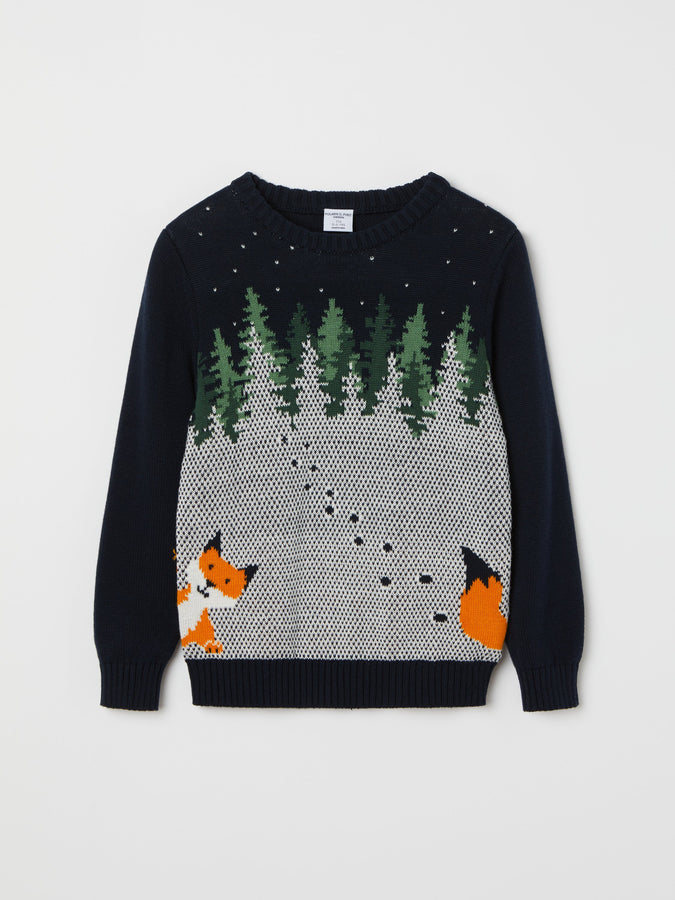 Friendly Kids Fox Jumper from the Polarn O. Pyret kidswear collection. Ethically produced kids clothing.