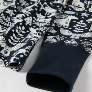 Nordic Christmas Print Kids Pyjamas from the Polarn O. Pyret kidswear collection. Ethically produced kids clothing.